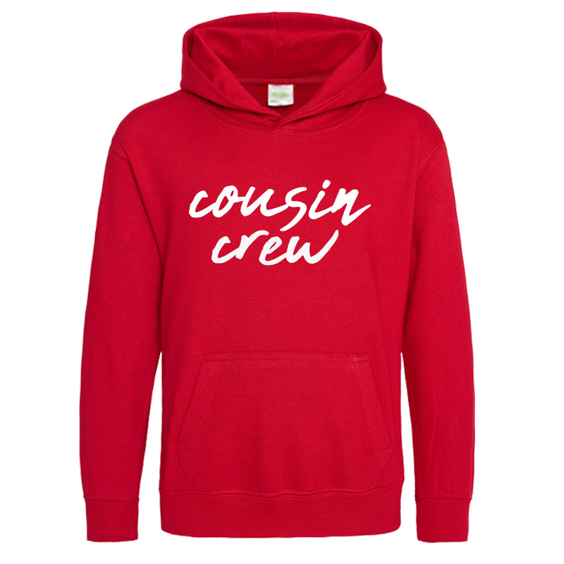 Kids Hoodies for Boys & Girls - Cousin Crew Red Pullover (MRK X) | Soft & Comfortable Fleece Hooded Sweatshirt for Playdates, School & Outdoor Activities