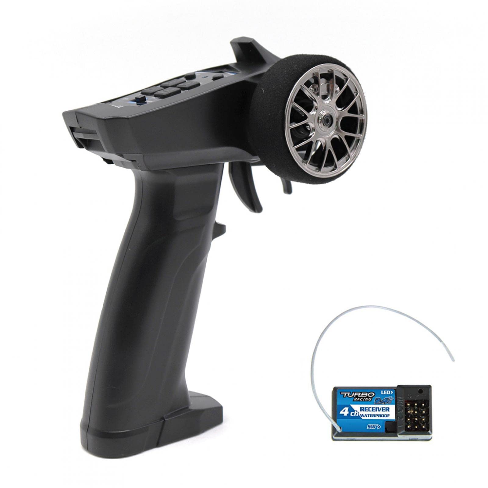 RC Boat Remote Control Transmitter with Trim Adjustment & Low Battery Warning for RC Cars/Boats - Perfect for Hobbyists & Outdoor Water Racing Enthusiasts