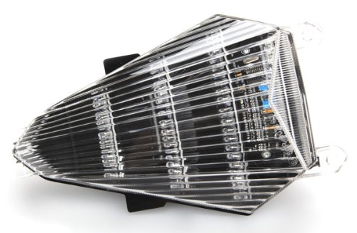 2006-2007 Yamaha YZF R6 Sequential LED Tail Lights - Clear Lens, Plug & Play Installation - Perfect for Night Riding & Custom Motorcycle Upgrades
