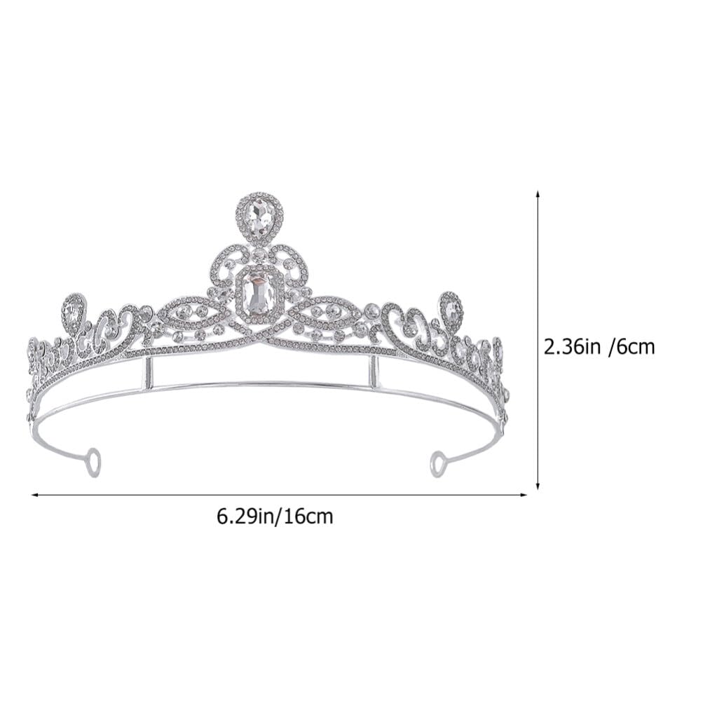 iFundom Elegant Tiara Crown Hair Jewelry - Wedding Bridal Hair Accessories, Birthday Party Headpiece for Women, Cosplay Zinc Alloy Hairband (Perfect for Bridal Showers, Bachelorette Parties & Princess-Themed Events)