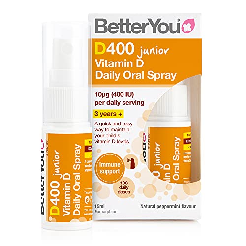 BetterYou D400 Junior Vitamin D Oral Spray for Kids - 100 Doses | Supports Immune System & Bone Health | Easy-to-Use Daily Supplement for Children's Wellness
