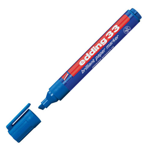edding 33 Brilliant Chisel Tip Paper Marker Pen - Vibrant Colors for Office, School & Creative Projects