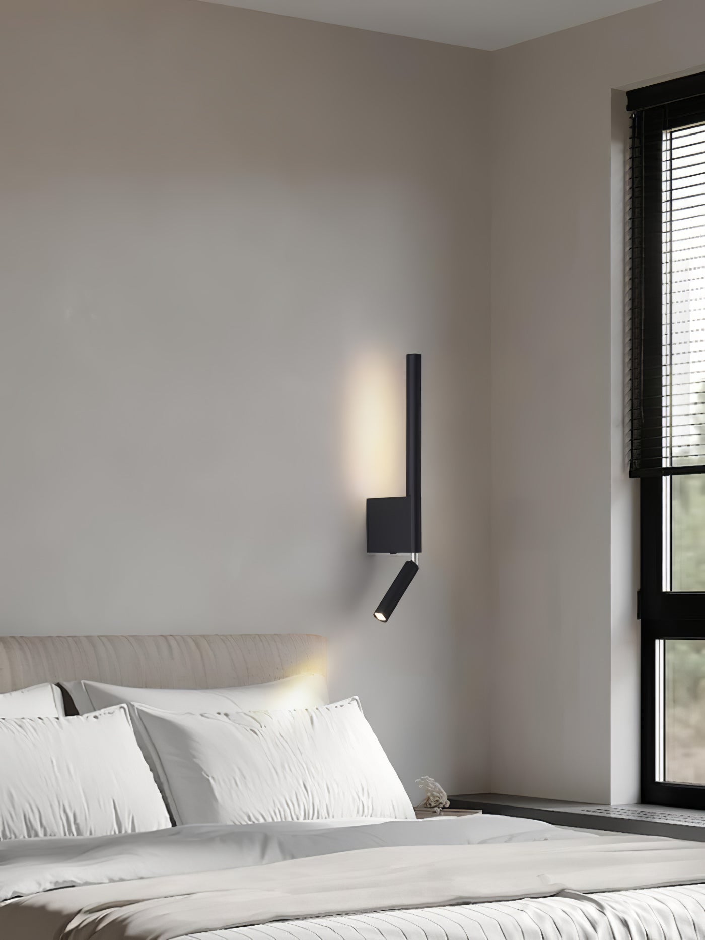 Canut LED Wall Light - Modern Dimmable Sconce for Bedroom, Living Room & Hallway - Energy Efficient Indoor Lighting Fixture - Warm White 3000K (Black)