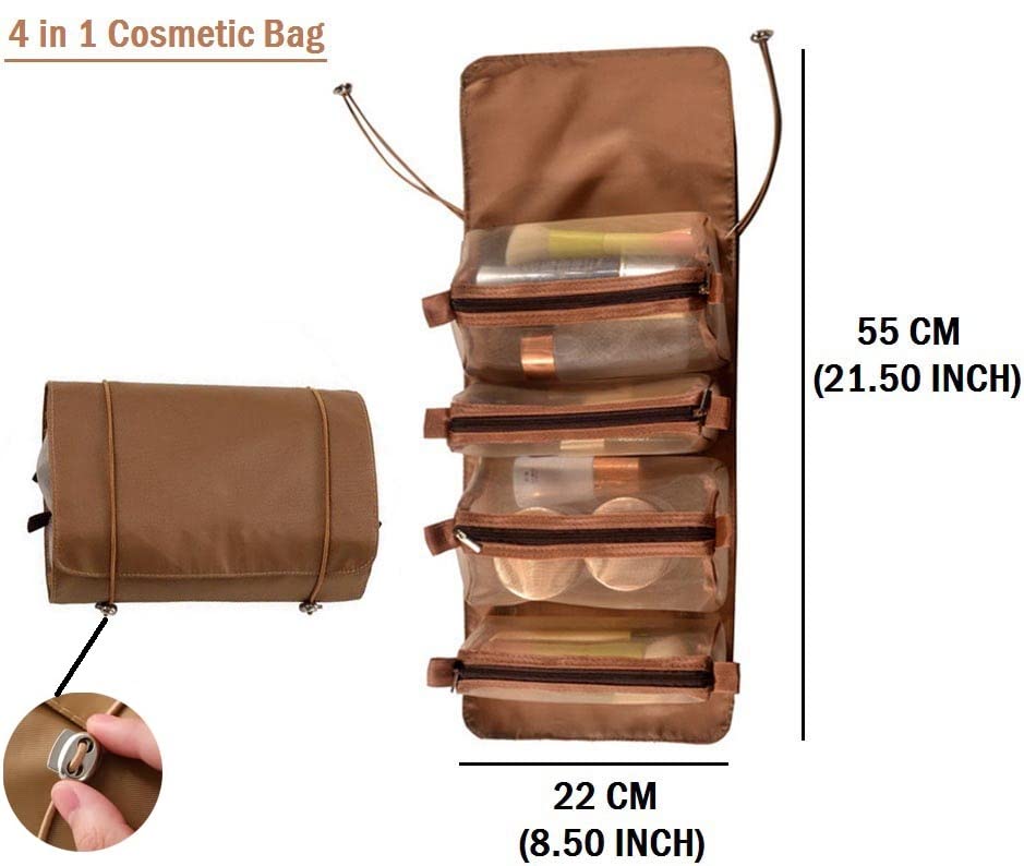 Bluwings 4-in-1 Foldable Cosmetic Organizer Bag for Women - Travel & Home Use