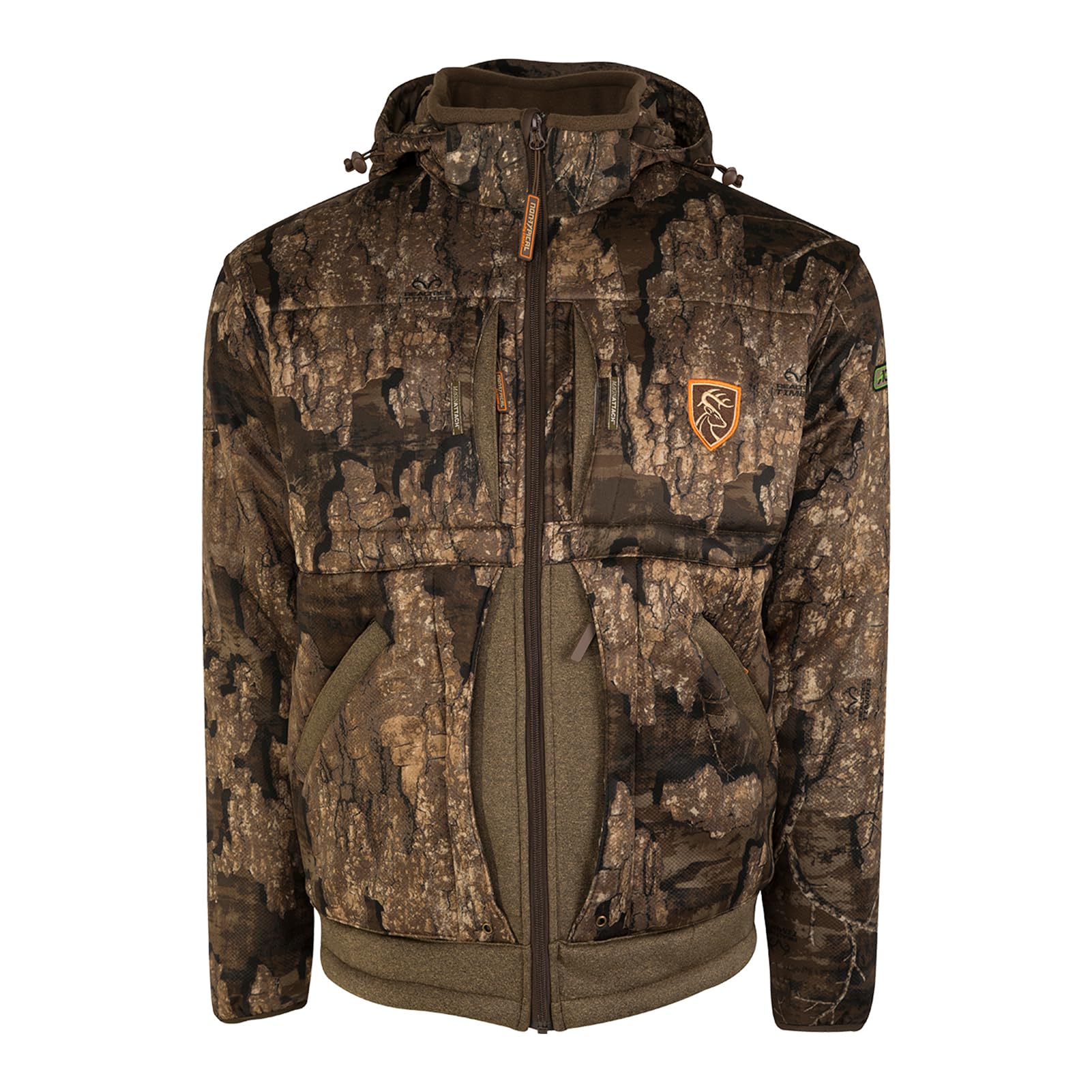 Drake Waterfowl Men's Waterfowl Hunting Jacket with Agion Technology - Waterproof & Silent Camo Coat for Duck & Goose Hunting in Wetlands & Fields