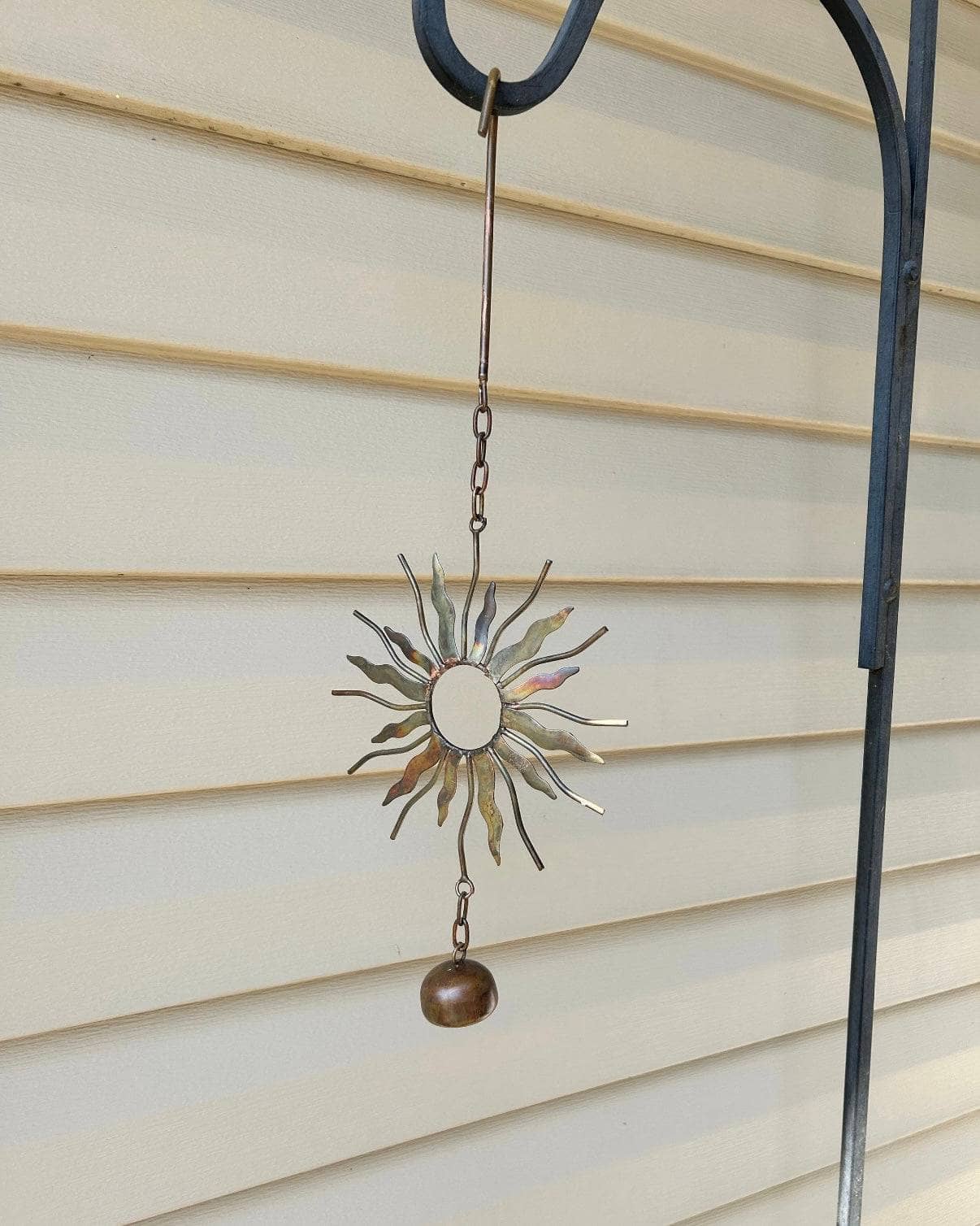 Sun with Bell Hanging Ornament - Solar-Powered Outdoor Wind Chime for Garden, Patio, and Porch Decor - Perfect for Relaxing Ambiance and Feng Shui Home Decor