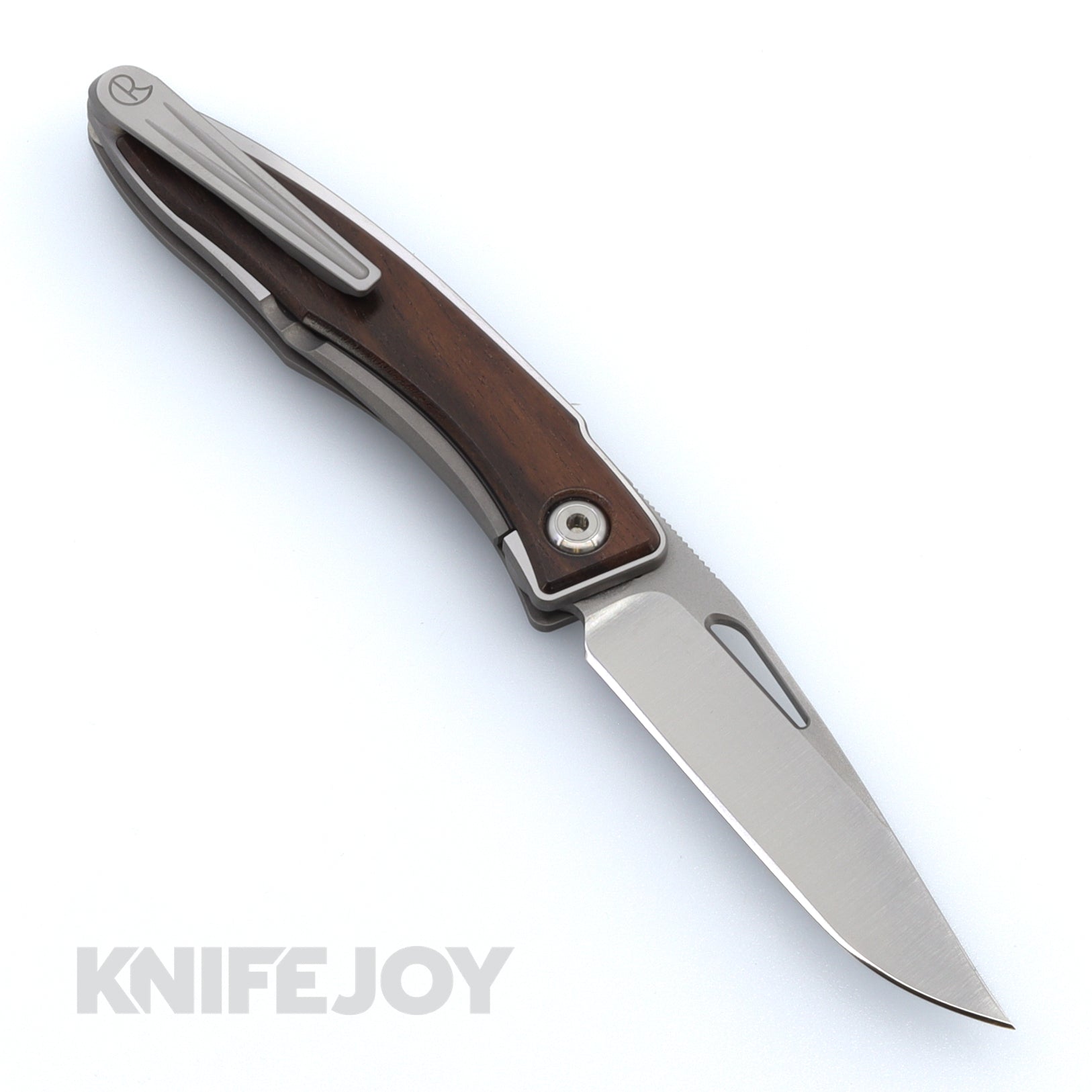 Chris Reeve Knives Mnandi Folding Knife - Magnacut Clip Point Blade, Titanium Handles with Macassar Ebony Inlay - Perfect for EDC, Outdoor Adventures & Collectors