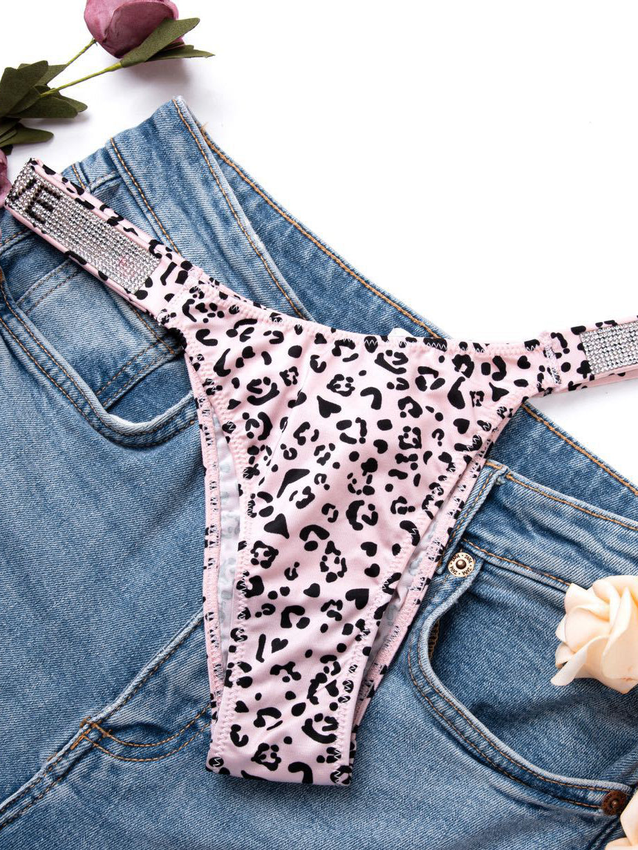 ZASUWA Women's V Back Sparkling Diamond Panties - Sexy Lingerie for Special Occasions & Romantic Nights