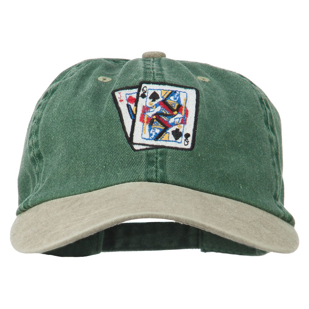 Premium Embroidered Pinochle Gaming Cap - Vintage Washed Cotton Hat for Card Players - Perfect for Poker Nights & Casino Parties