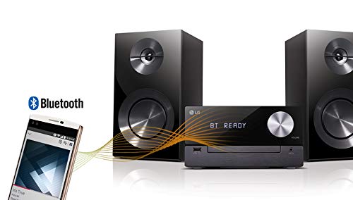 LG CM2460DAB Premium Micro Hi-Fi Audio System with CD Player, Bluetooth, and DAB Radio - Perfect for Home Entertainment, Bedroom, and Office Use