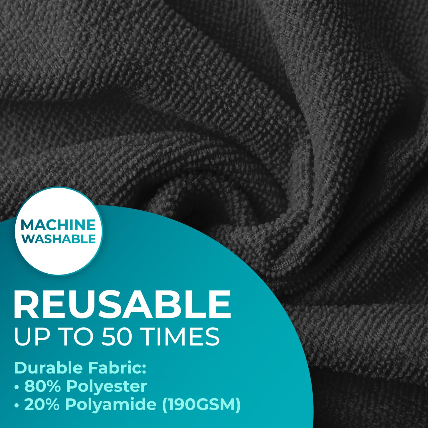 200 Pack Microfiber Cleaning Cloths - Reusable Washable Tear-Away Towels, 11.8
