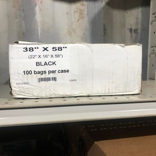 100-Pack 55-60 Gallon Large Black Trash Bags 38x58 Inches - Heavy Duty Garbage Bags for Home, Office, and Outdoor Use