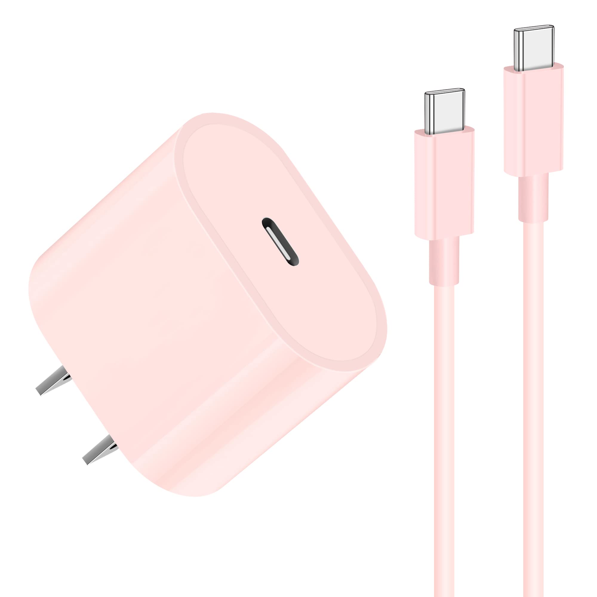 20W USB C Fast Charger Block with 6.6ft Cable - PD Charger Compatible with iPad Pro 13/12.9/11 inch (2024-2021), iPad Air 11/13 inch, iPad Mini 7/6, iPad 10th Gen - Fast Charging for Home, Office & Travel