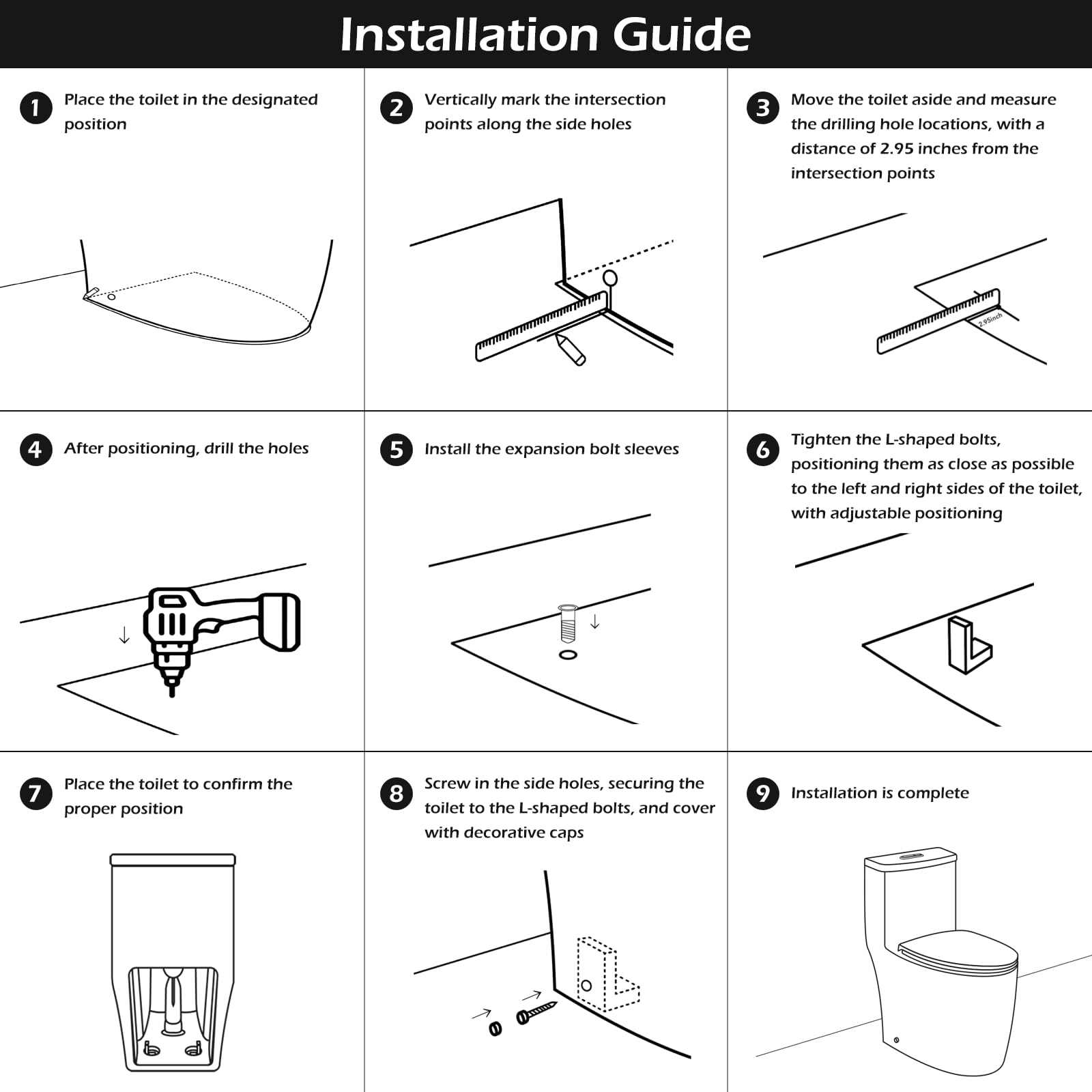 Dual Flush One Piece Toilet - 17.7