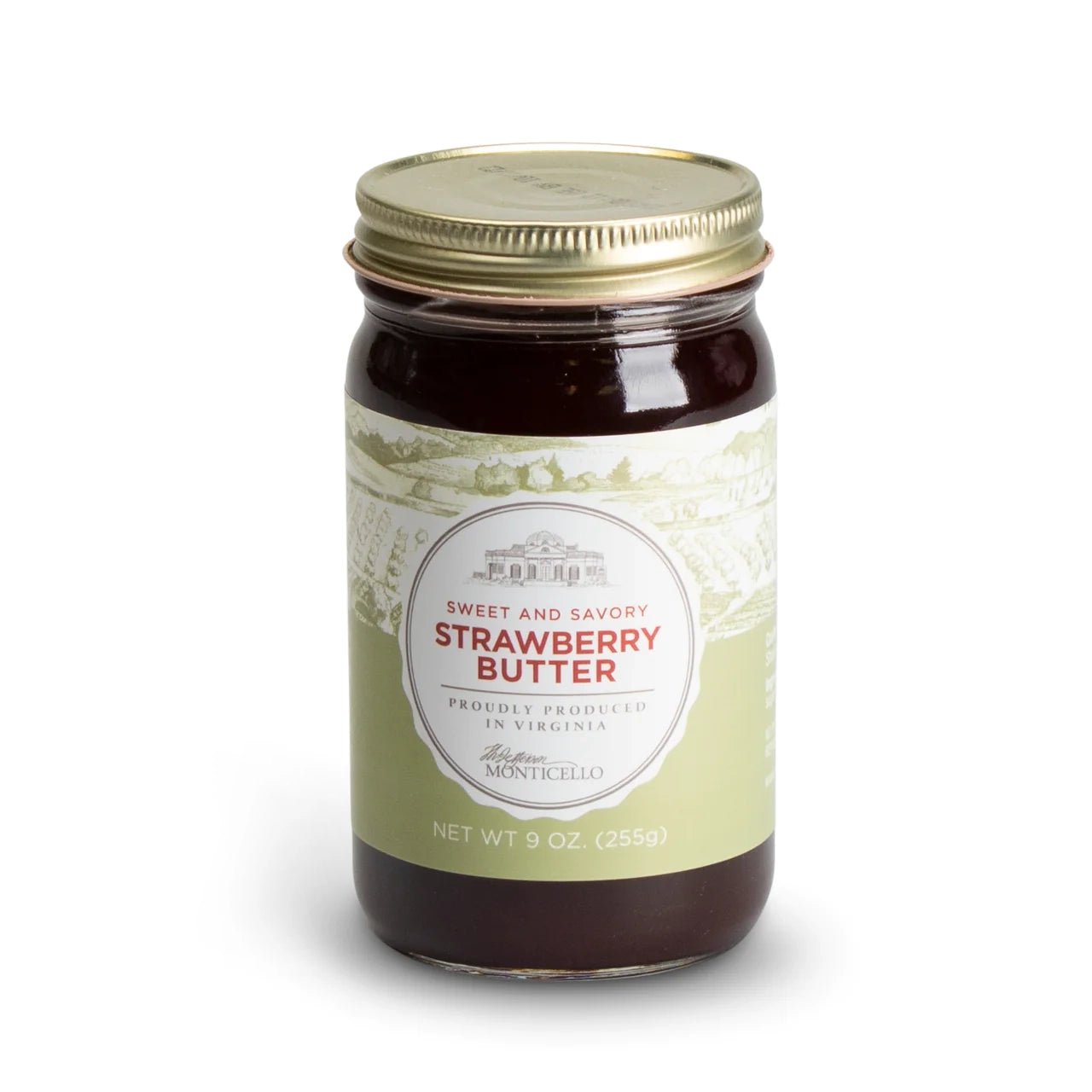 Monticello Strawberry Butter - Delicious Fruit Spread for Toast, Pancakes & Desserts | All-Natural & Gluten-Free