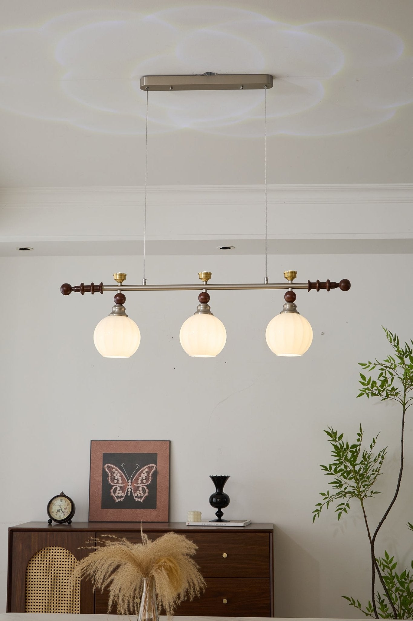Cassian Linear Pendant Lamp - Modern LED Hanging Light Fixture for Kitchen Island, Dining Room & Living Room | Dimmable Industrial Style Lighting