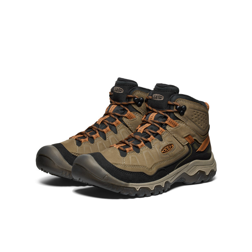 Men's Targhee IV Waterproof Hiking Boots - Lightweight & Durable for Outdoor Adventures | Sea Turtle/Roasted Pecan Color | Perfect for Trail Hiking, Camping & Mountain Climbing