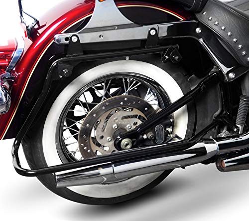 Harley Davidson Fat Boy 90-17 Hard Saddlebag Conversion Brackets - Heavy Duty Motorcycle Luggage Mounting Kit for Touring & Long Rides