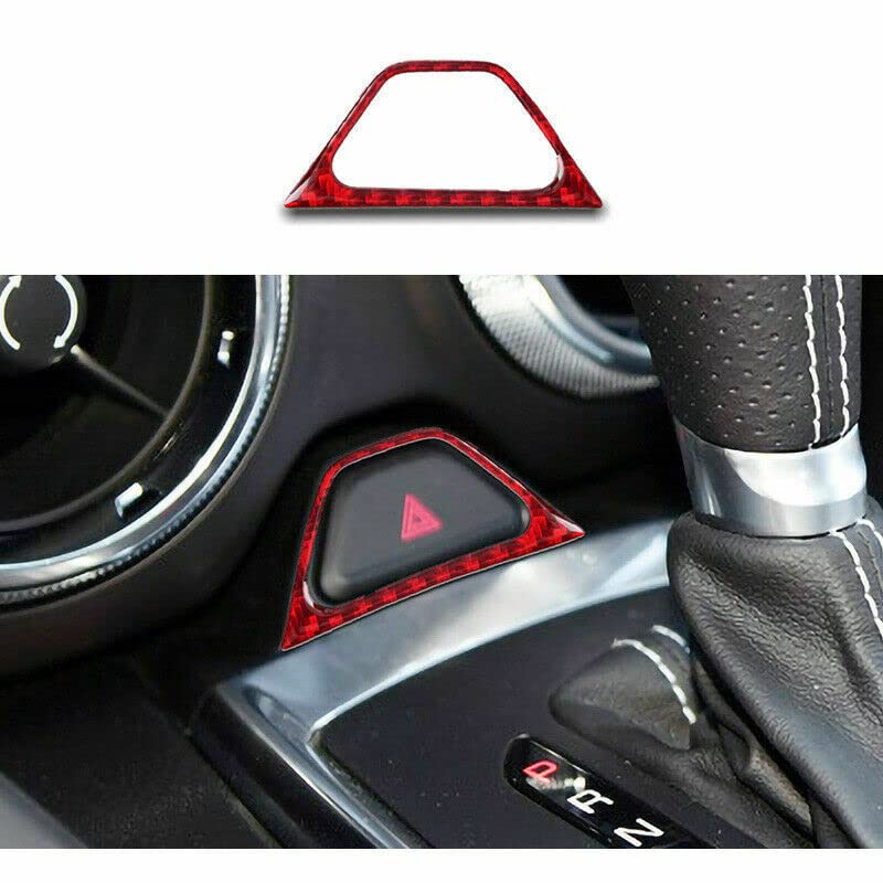 Premium Red Carbon Fiber Interior Accessories Kit for 2016-2020 Chevrolet Camaro | Dash Trim, Door Panels & Console Covers | Sporty Luxury Upgrade for Car Enthusiasts & Show Vehicles