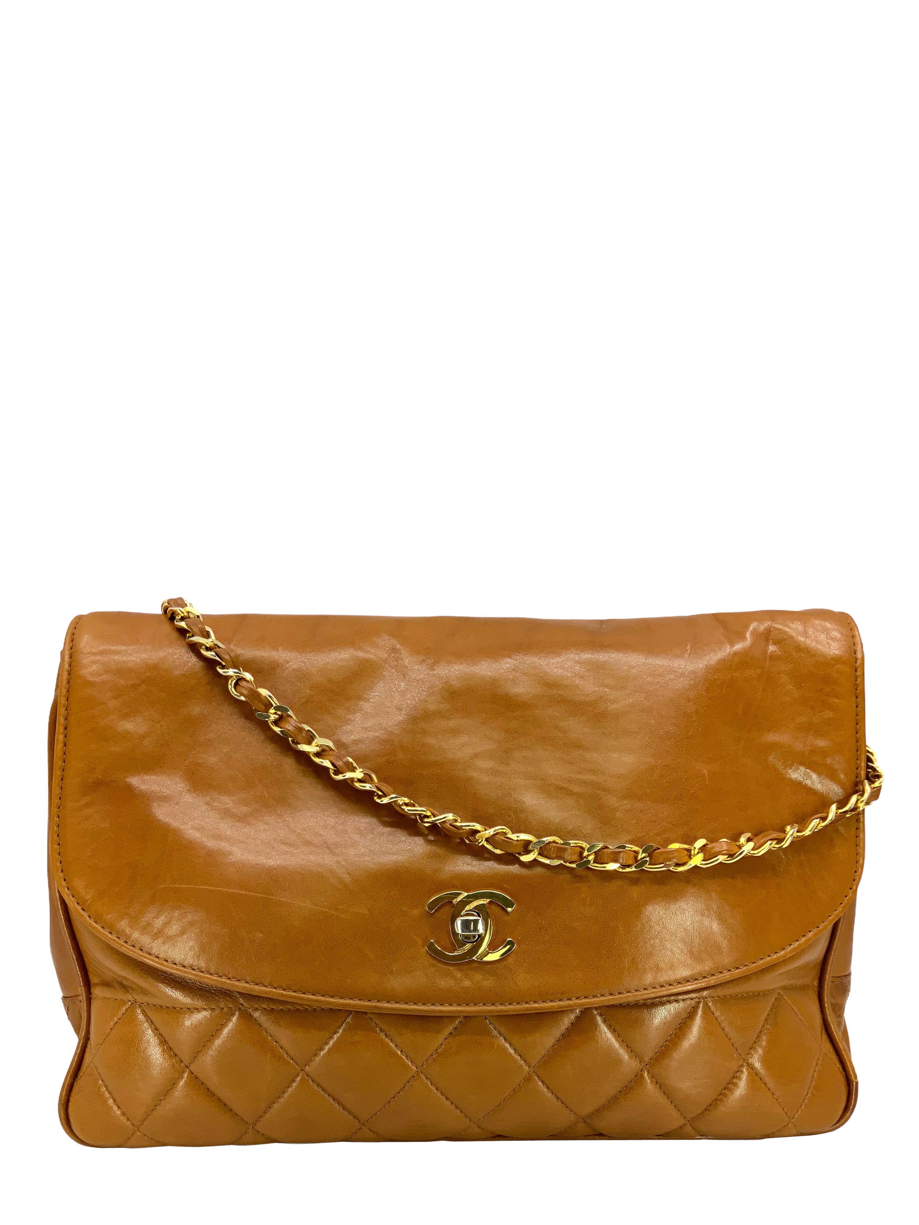 Vintage CHANEL Quilted Lambskin Medium Single Flap Bag - Luxury Designer Handbag for Women, Perfect for Evening Events & Special Occasions
