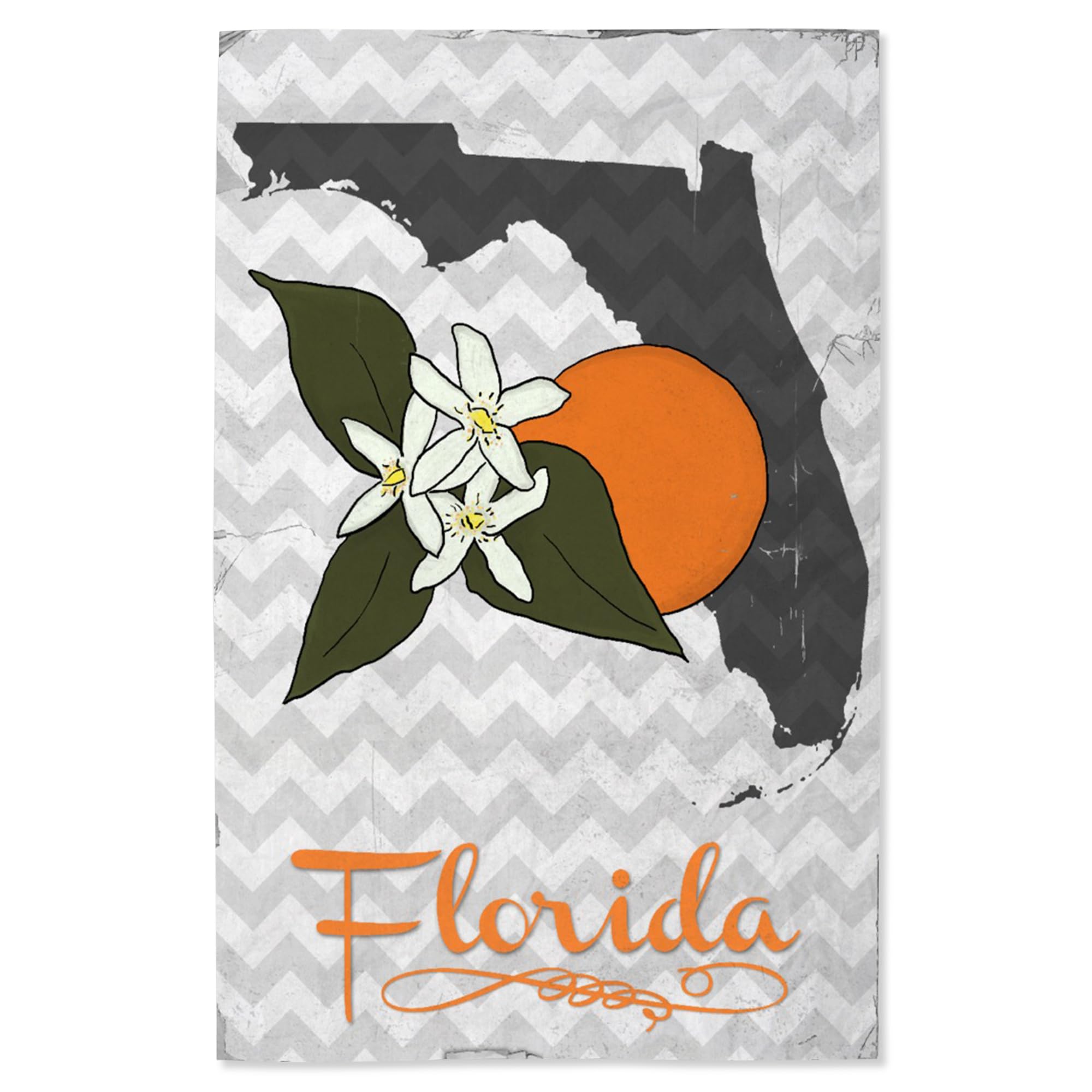 Lantern Press 16x24 Inch Giclee Art Print - Florida State Flower Orange Blossom Wall Decor | Perfect for Home, Office & Gift Giving