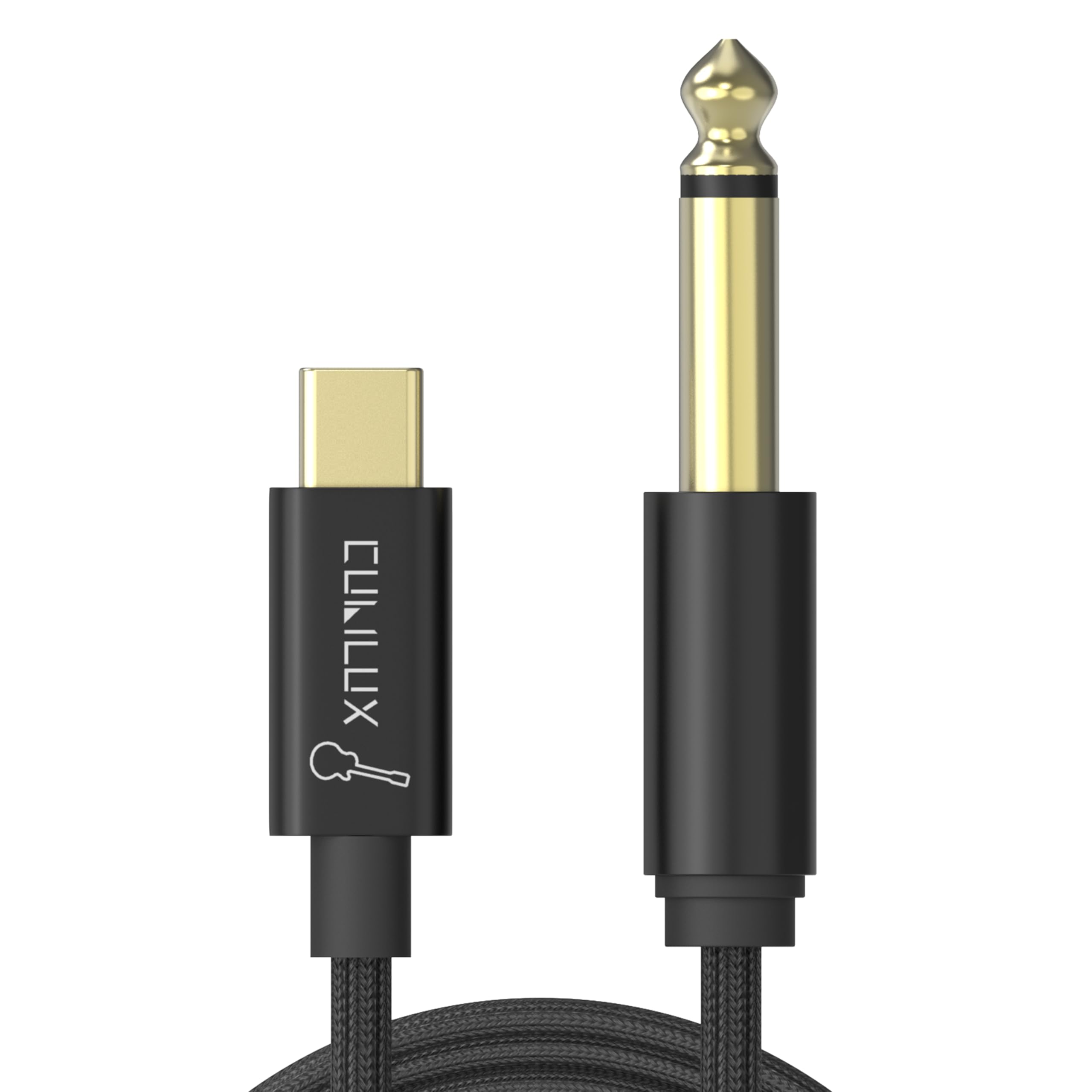 Cubilux Guitar to USB C Cable - 6.35mm to Type C Audio Cable for iPhone 16/15 Pro Max, iPad Pro, MacBook, Samsung Galaxy S25/S24/S23/S22, Google Pixel 9/8/7/6 Pro - 6ft Instrument Cable for Recording, Live Performance & Home Studio Use