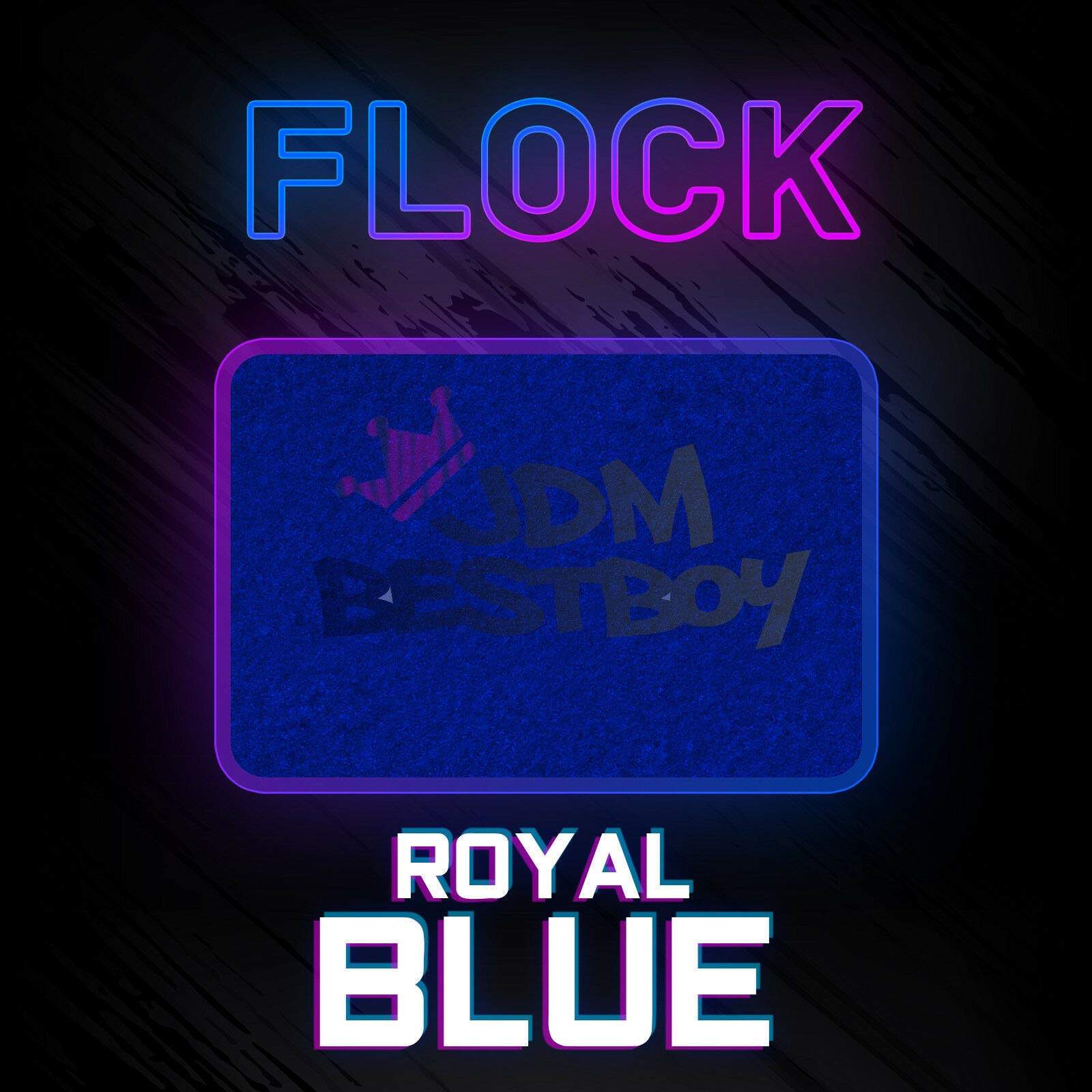 Royal Blue Flock Heat Transfer Vinyl HTV Sheet - 20