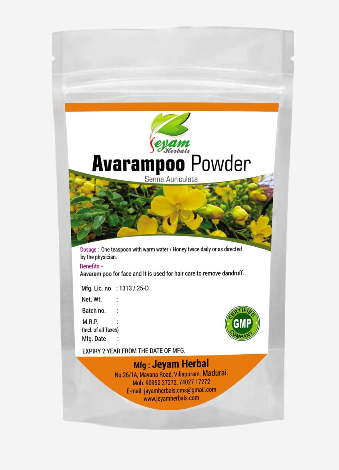 JEYAM HERBALS Avarampoo Powder for Face & Skin Care | Natural Senna Flower Powder for Diabetes Support | 200gm | Organic Herbal Beauty Treatment & Wellness Solution    Use Cases: Brightens complexion, soothes skin irritation, helps manage blood sugar levels, promotes healthy digestion.