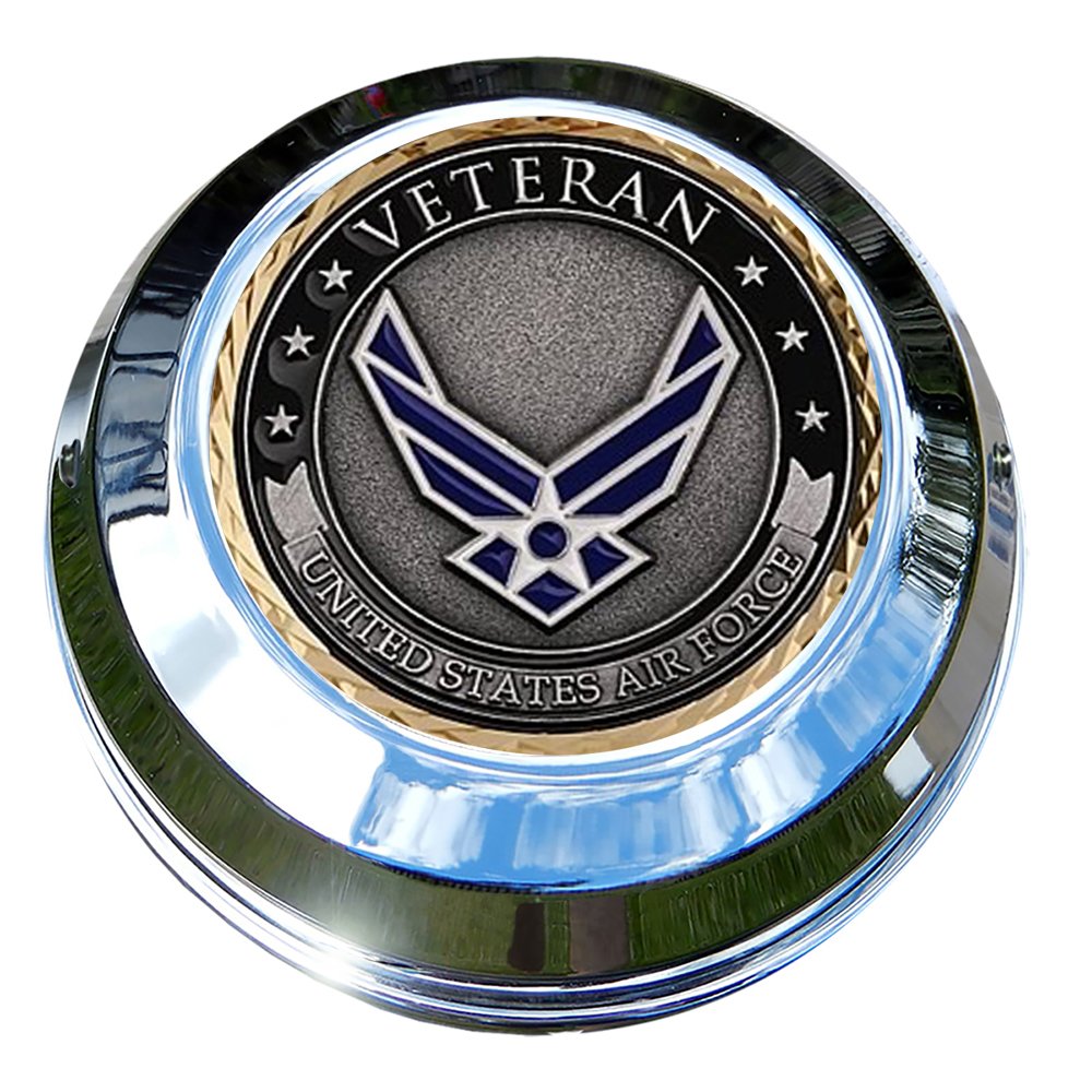 Indian Gas Cap Coin Mount Set for Chieftain, Chief Classic, Chief Vintage, Dark Horse & Roadmaster - Military-Themed Accessory for Air Force Veterans - Perfect for Motorcycle Customization & Veteran Riders