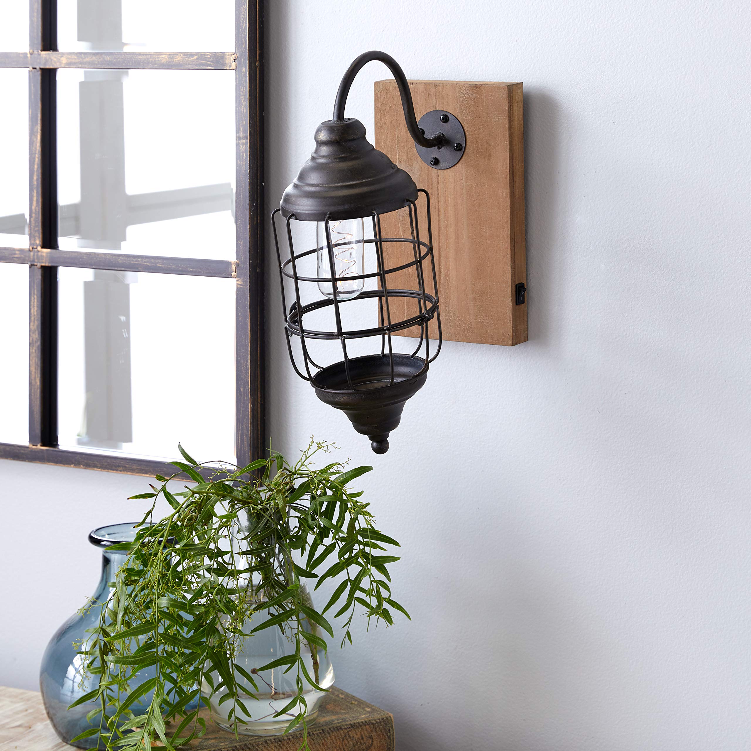 Deco 79 Black Metal Solid Wall Sconce - 6