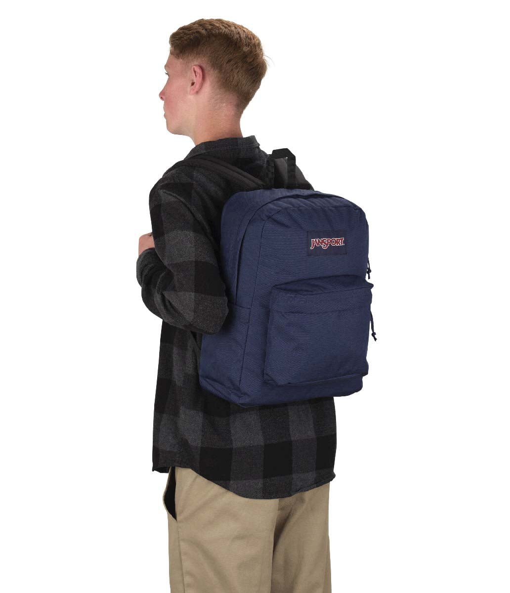 JanSport SuperBreak Plus Backpack - Lightweight Laptop Backpack for School, Travel & Work - Navy Blue College Bookbag with Padded Shoulder Straps | Perfect for Students, Commuters & Outdoor Adventures