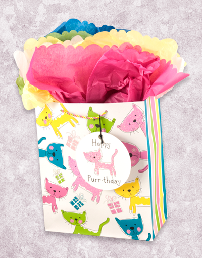 Adorable Cuddly Cat Themed Gift Bags for Garden Lovers - Perfect for Birthday Presents, Party Favors & Outdoor Gatherings