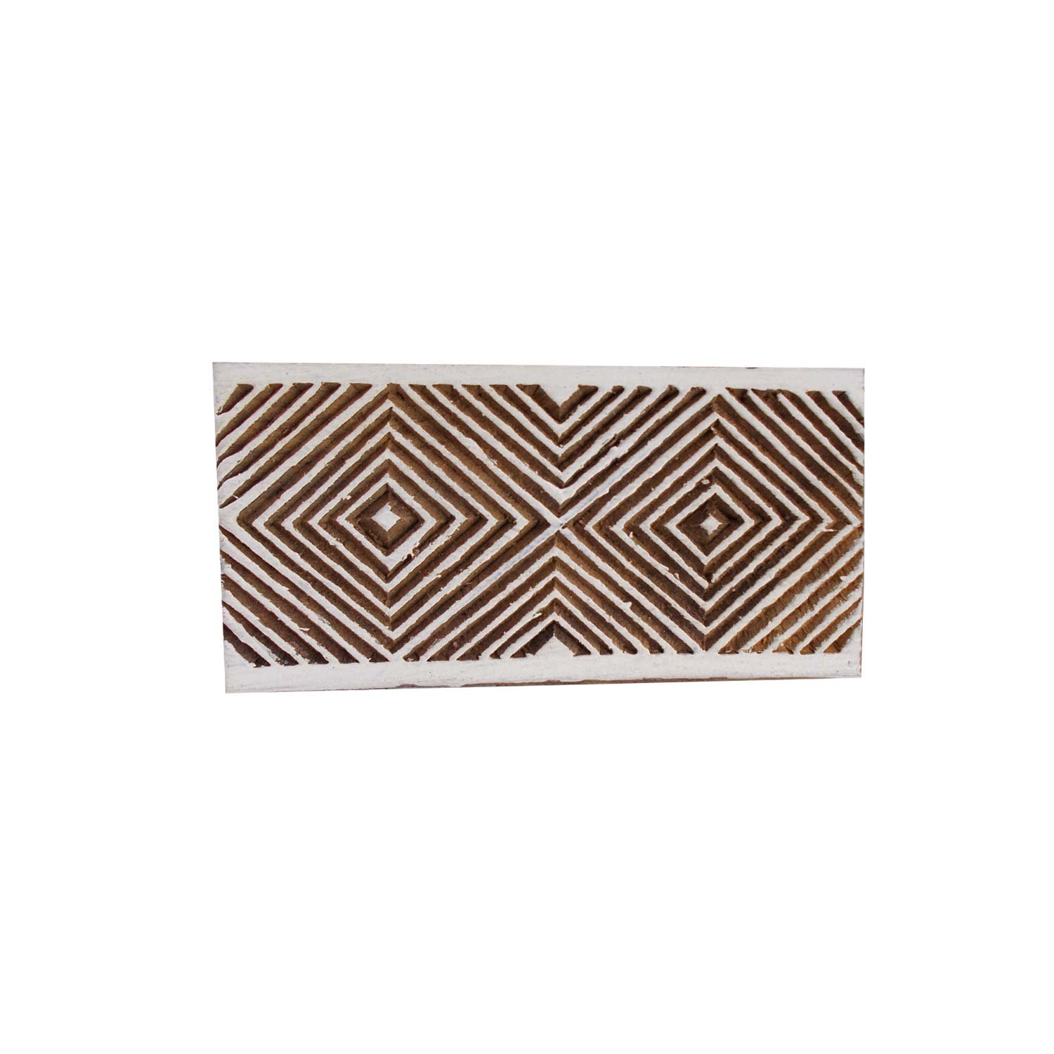 Floral Border Wooden Printing Stamps for Fabric & Scrapbooking - Handmade Clay Craft Blocks for DIY Projects, Card Making, and Home Decor