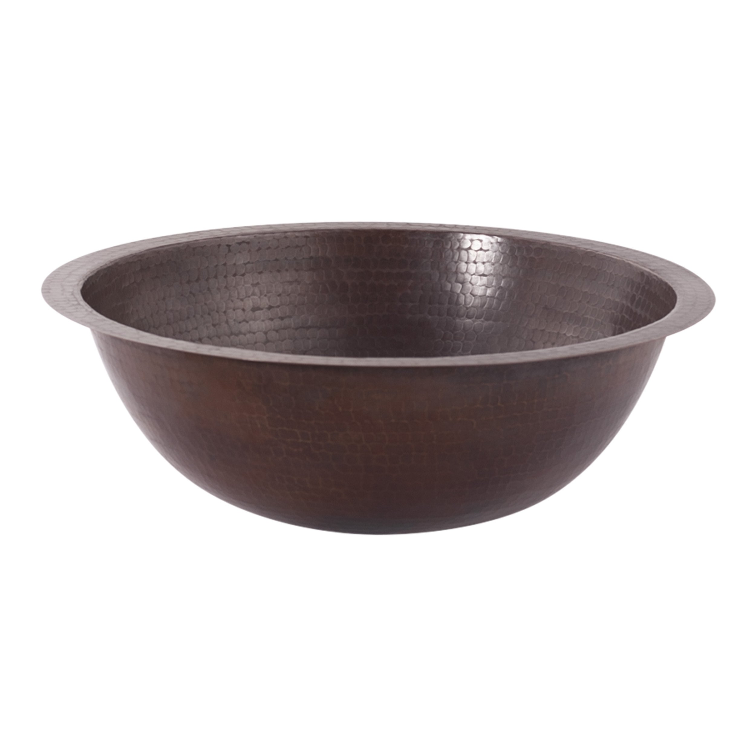 Novatto CARACAS Copper Bathroom Sink with Oil Rubbed Bronze Strainer Drain - Vintage Style Vessel Sink for Bathroom Vanity, Farmhouse & Modern Decor