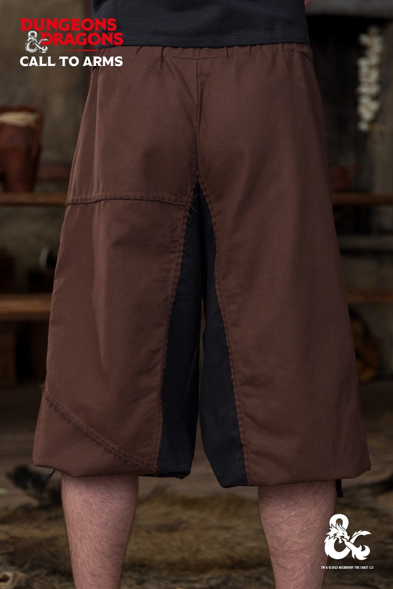 Dungeons & Dragons Barbarian Pants - Brown & Black Fantasy RPG Cosplay Costume for D&D LARP & Tabletop Gaming