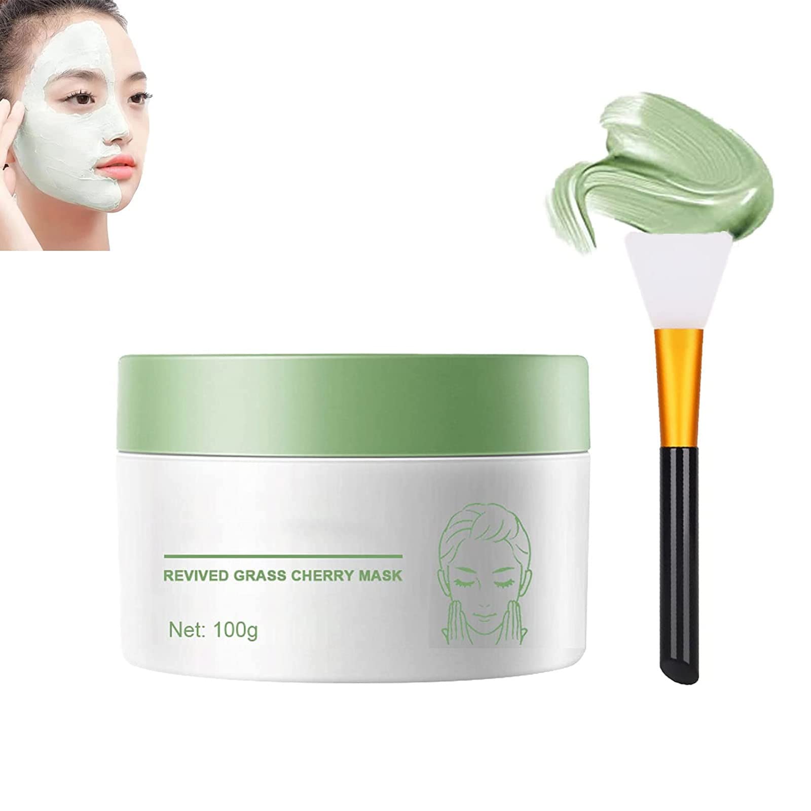 Resurrection Grass Purifying & Hydrating Face Mask - Sensitive Skin Soothing, Deep Cleansing Mud Mask for Blackheads, Oil Control, Acne & Pore Minimizing (1pc) - Perfect for Spa Nights & Post-Workout Skin Care