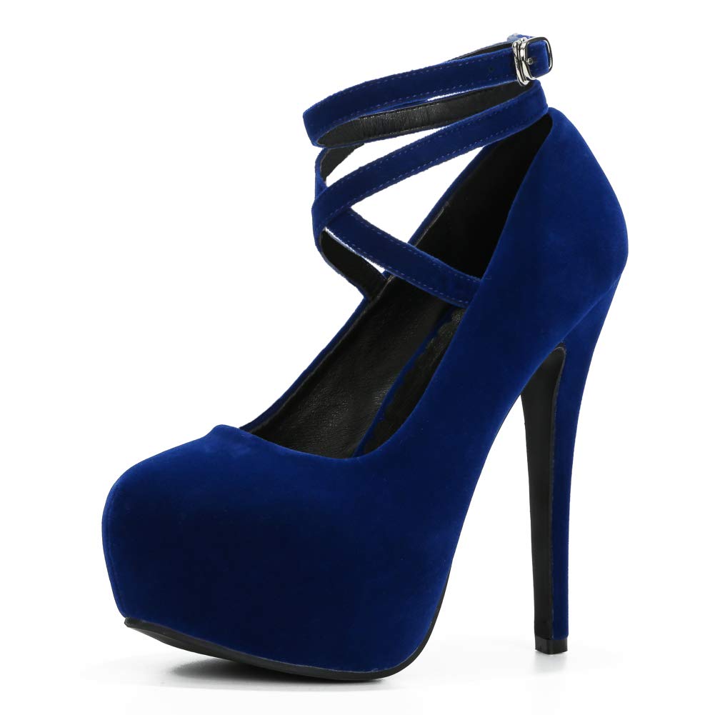 Fereshte Women's Ankle Strap Platform High Heel Pumps - Sexy Dress Shoes for Party, Wedding & Evening Events | Comfortable & Stylish Women's Fashion Heels