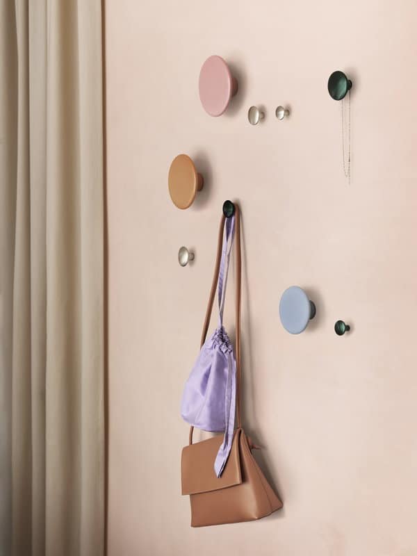 MUUTO The Dots Wall Hook - Modern Scandinavian White Wall Hooks for Coats, Hats & Bags - Perfect for Entryway, Bedroom & Office Organization