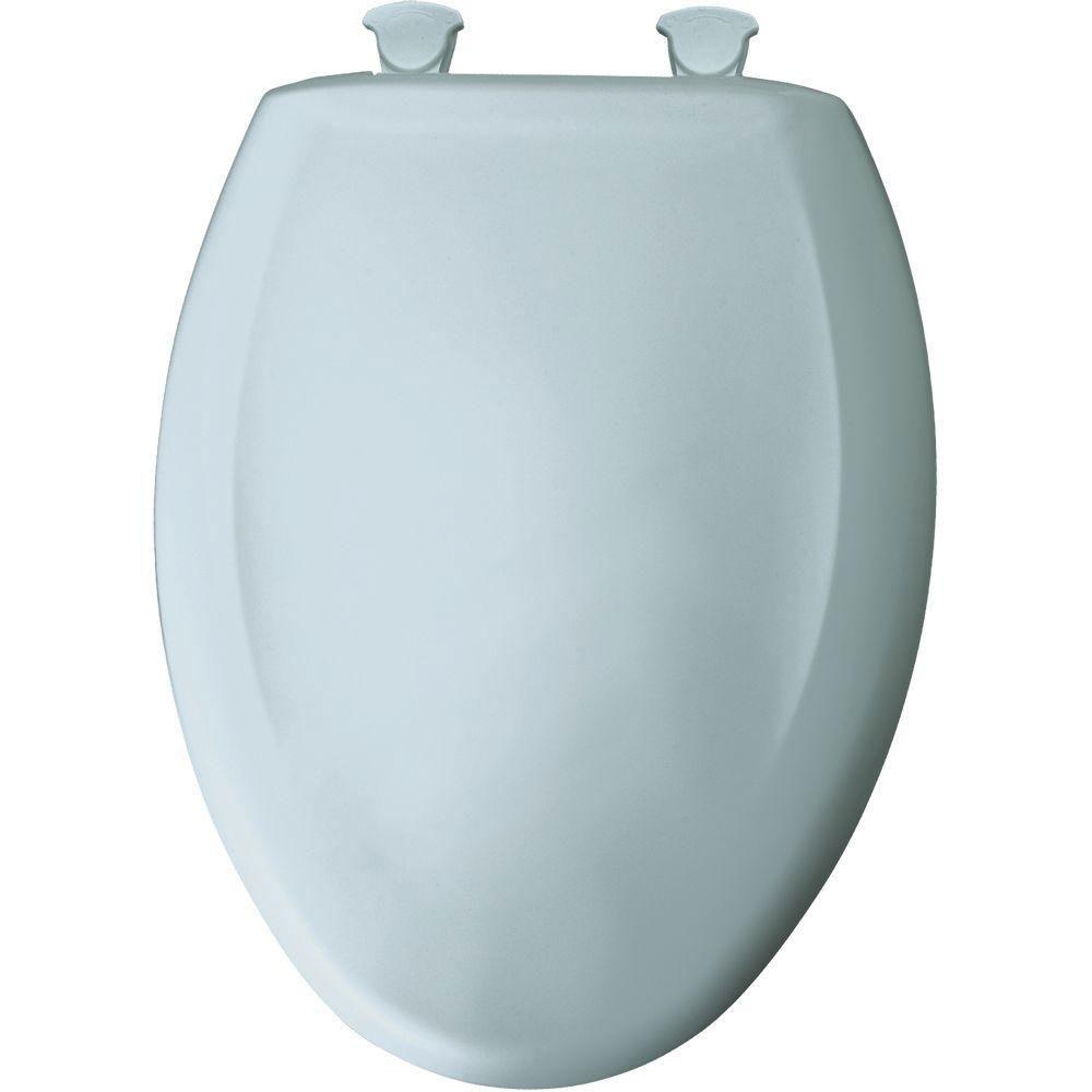 Bemis Slow Close Elongated Toilet Seat with STA TITE Hinge - Blue Mist (Model 539557) - Perfect for Bathroom Upgrades & Modern Home Decor