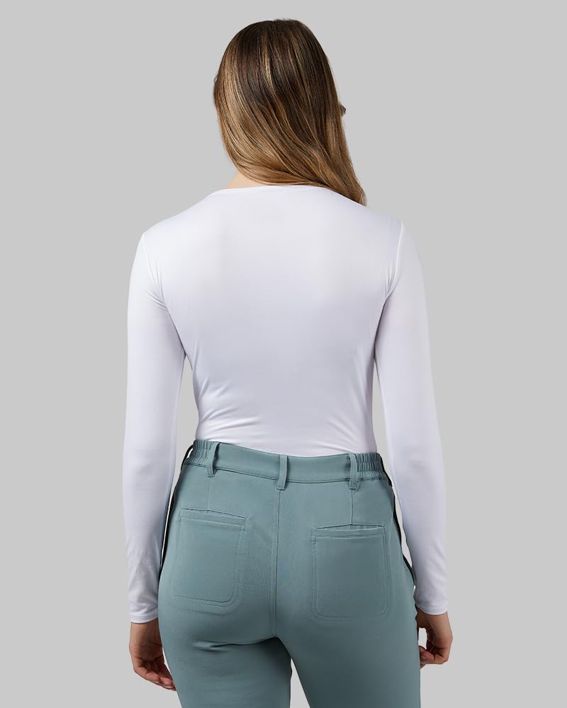 32 Degrees Heat Women's Lightweight Scoop Neck Thermal Baselayer Top - Soft Warm Layering Shirt for Cold Weather, Yoga & Outdoor Activities