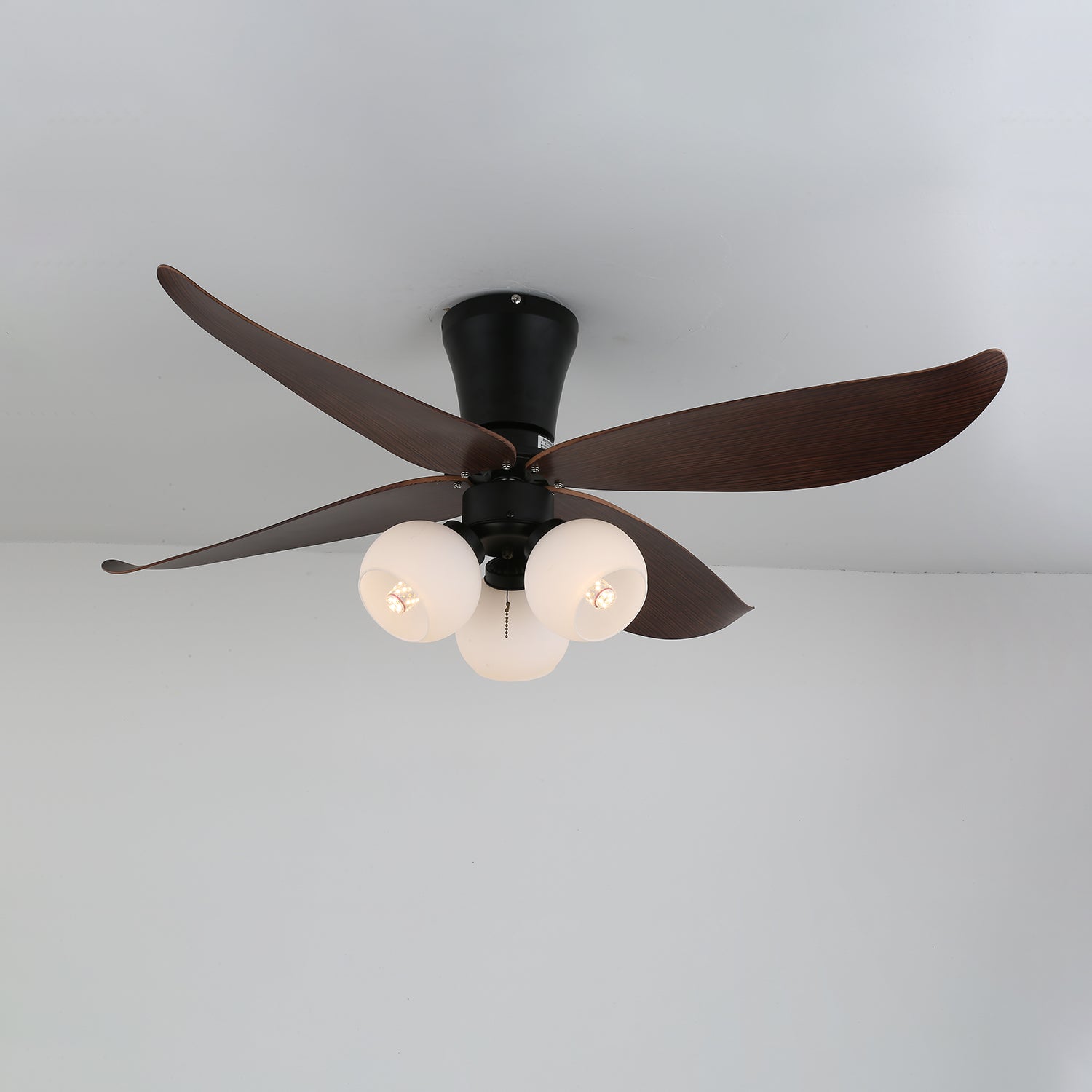 Arbora Bloom Ceiling Fan with Light Kit - Modern Flush Mount Indoor/Outdoor Fan - Quiet Reversible Motor for Bedroom, Living Room, Patio