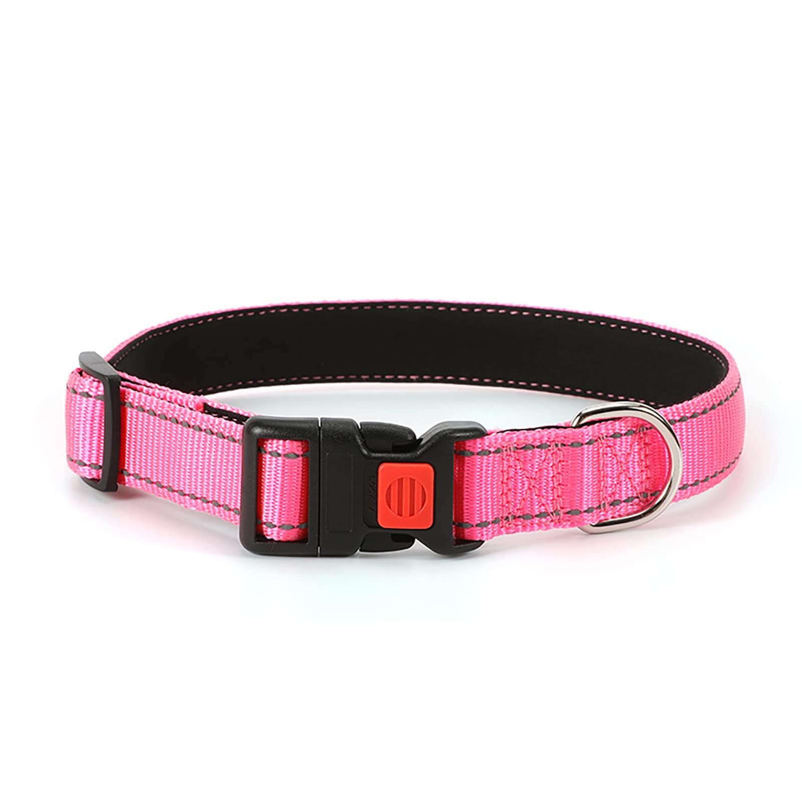 Reflective Adjustable Dog Collar - Ultra Soft Breathable Neoprene Pet Collar with Quick Release Buckle - for Puppy, Small, Medium & Large Dogs - Perfect for Night Walks, Jogging & Outdoor Adventures