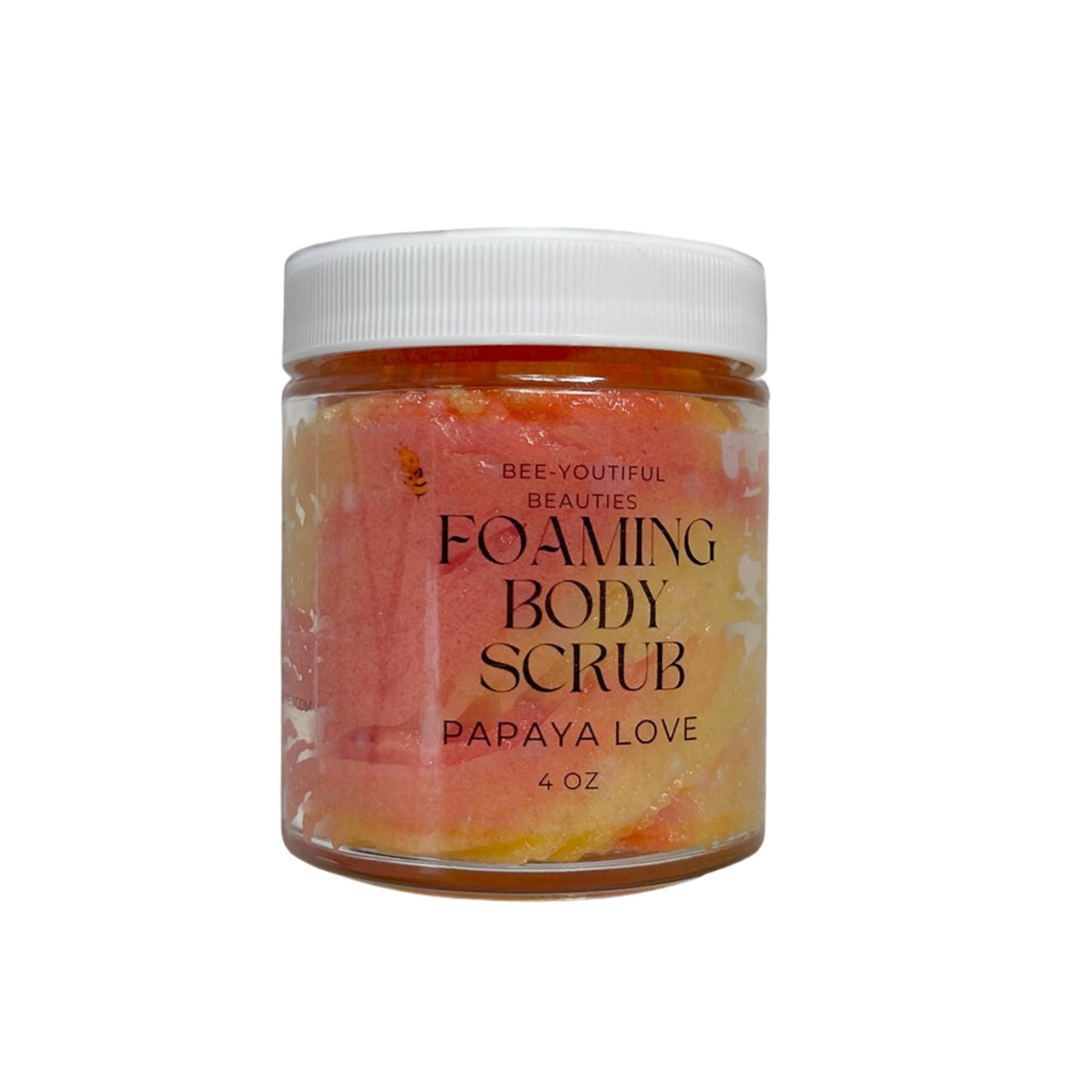 Papaya Love Foaming Body Scrub - Hydrating & Exfoliating Body Wash for Smooth Skin | Natural Nourishing Essential Care for Women & Men | Perfect for Shower, Spa & Self-Care Routine - 4 Oz