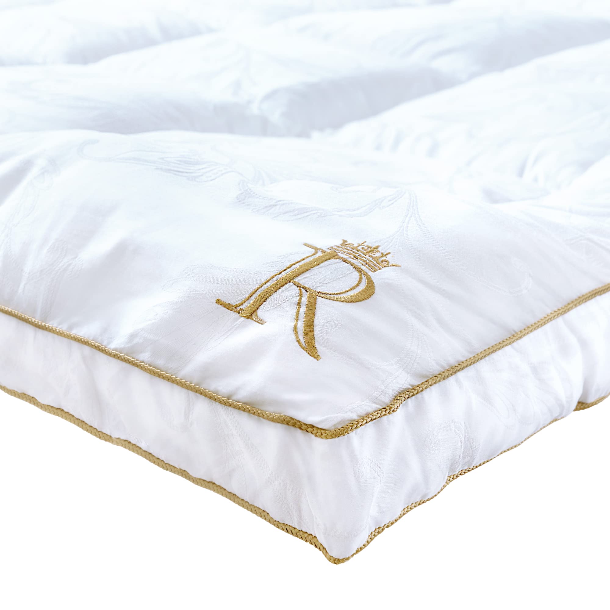 Royal Therapy Queen Mattress Topper - 8-23 Inch Deep Pocket Cooling Mattress Pad, 400 TC Cotton Plush Cover for Enhanced Comfort | Perfect for Hot Sleepers, Back Pain Relief & Luxury Bed Upgrade