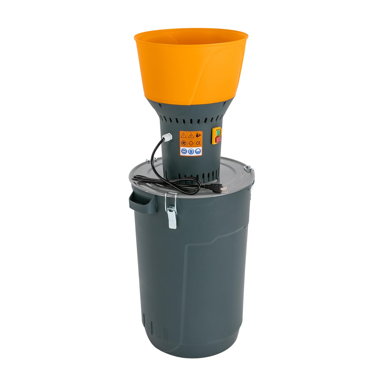 1300W Electric Grain Mill Grinder for Corn Wheat & Dry Grains - 1.72 Gal Funnel with 5 Sieves & 15.85 Gal (60L) Container - Perfect for Home Brewing, Baking & Farm Use