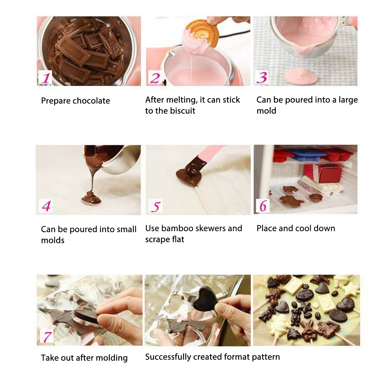 Electric Chocolate Melting Pot - Double Warmer Fondue Set for Melting Chocolate, Cheese, Butter & Candles | Perfect for Candy Making, DIY Desserts & Romantic Dinners at Home