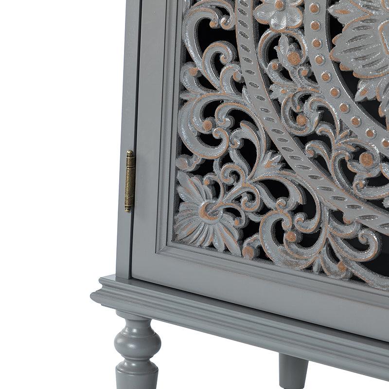 Emathides 32-Inch Tall 2-Door Accent Cabinet with Storage - Modern Entryway Console Table for Hallway, Living Room & Bedroom Organization