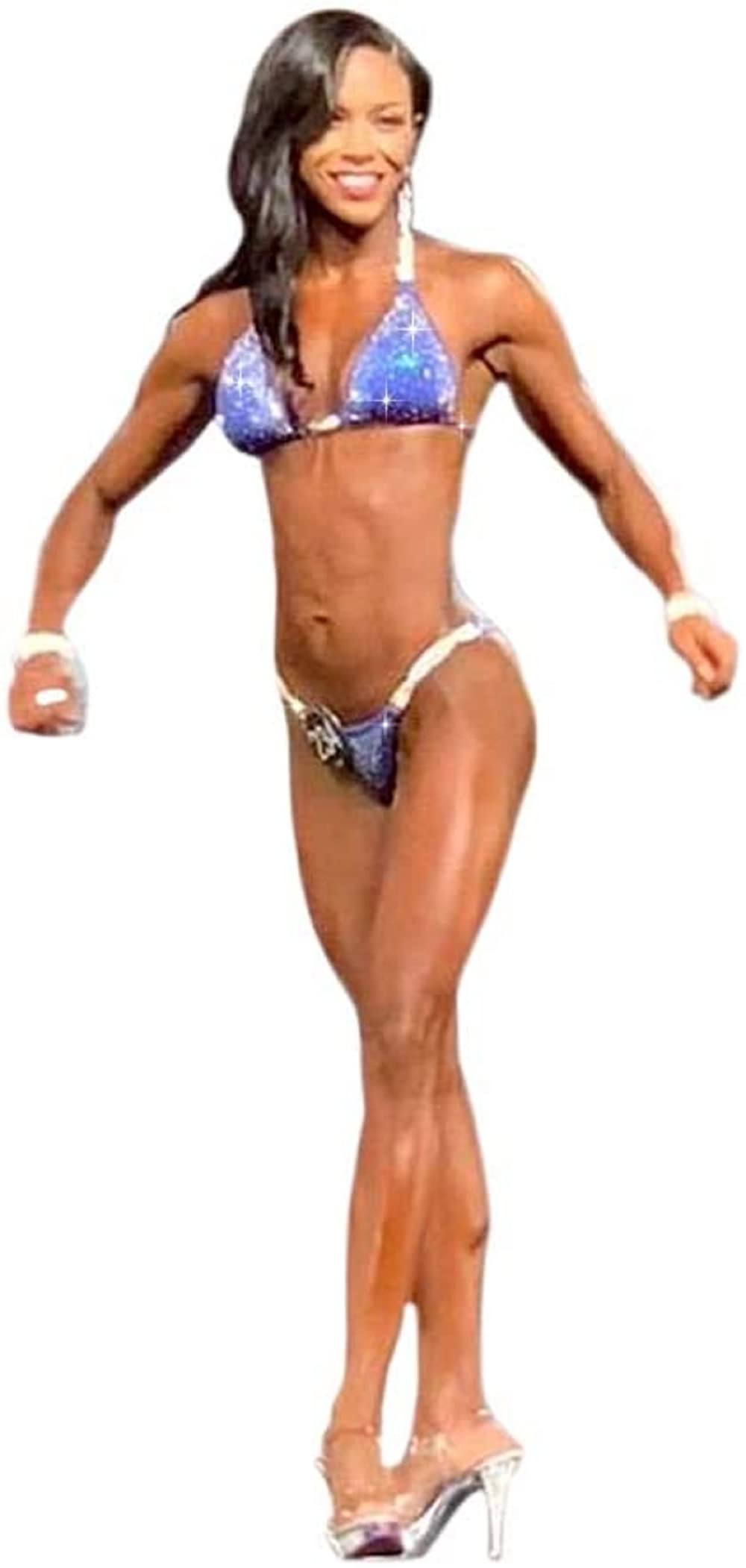 Royal Blue Competition Bikini Suit with AB Rhinestones for NPC Bikini Contests - Medium Hips 34.5