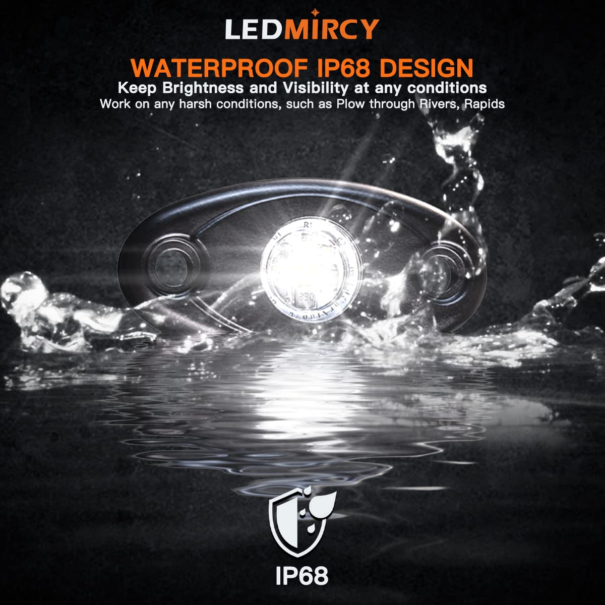 20PCS LED R1 Pure White Rock Lights - High Power Waterproof & Shockproof Underglow Lights for Trucks, RZR, Off Road, Boat, Car, ATV, UTV, SUV - Perfect for Off-Roading, Night Driving & Custom Vehicle Lighting
