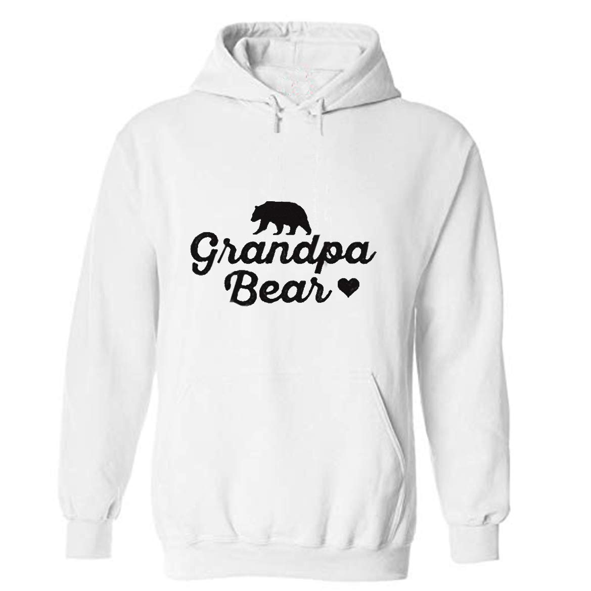 Grandpa Bear Hoodie with Heart Logo - Matching Family Apparel Set | Cozy Pullover for Family Outings, Holidays & Photo Shoots